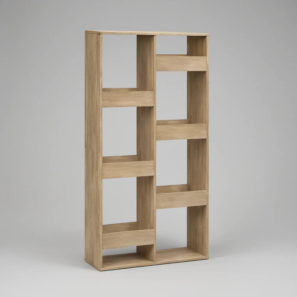 Regał na książki 80 x 30 x 180 cm z płyty laminowanej, Dąb Sonoma
